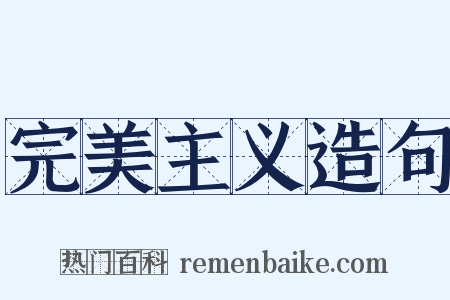 完美主义造句是什么意思的图片